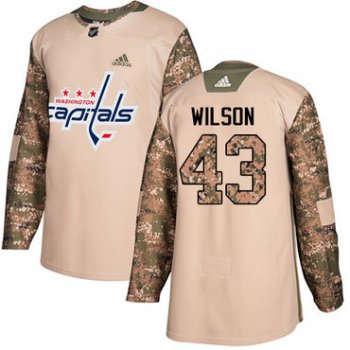 Adidas Capitals #43 Tom Wilson Camo Authentic 2017 Veterans Day Stitched NHL Jersey