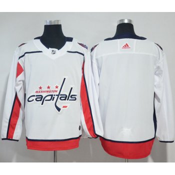 Adidas Capitals Blank White Road Authentic Stitched NHL Jersey