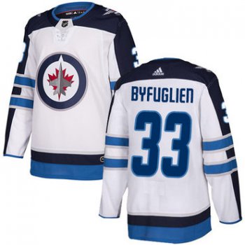 Adidas NHL Winnipeg Jets #33 Dustin Byfuglien Away White Authentic Jersey