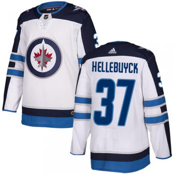Adidas NHL Winnipeg Jets #37 Connor Hellebuyck Away White Authentic Jersey