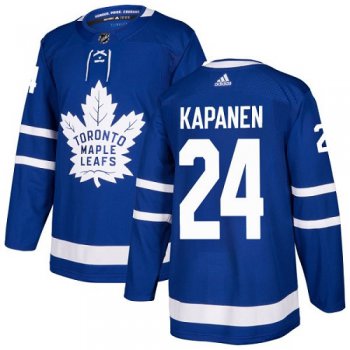Adidas Toronto Maple Leafs #24 Authentic Kasperi Kapanen Royal Blue NHL Home Men's Jersey