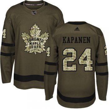 Adidas Toronto Maple Leafs #24 Kasperi Kapanen Green Salute to Service NHL Men's Jersey