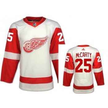Men's Adidas Detroit Red Wings #25 Darren McCarty White Road Authentic NHL Jersey