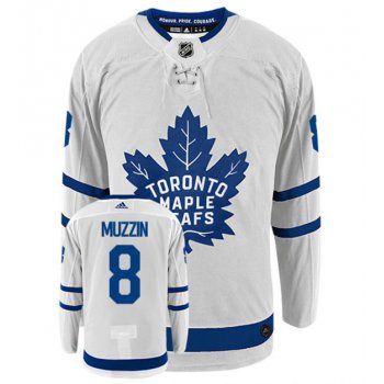 Men's Adidas Toronto Maple Leafs #8 Jake Muzzin White Away Authentic Jersey