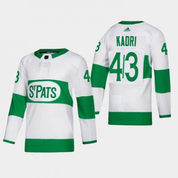 Men's Toronto Maple Leafs #43 Nazem Kadri Toronto St. Pats Road Authentic Player White Jersey