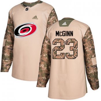 Adidas Hurricanes #23 Brock McGinn Camo Authentic 2017 Veterans Day Stitched NHL Jersey