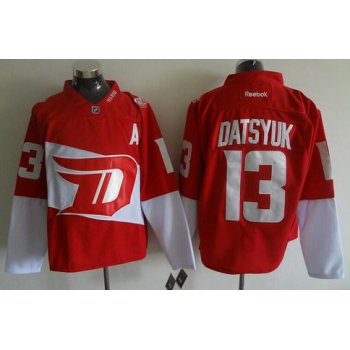 Men's Detroit Red Wings #13 Pavel Datsyuk Reebok Red 2016 Stadium Series Team Premier Jersey