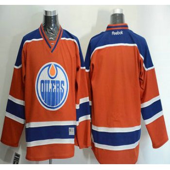 Men's Edmonton Oilers Blank 2015 Orange Jersey