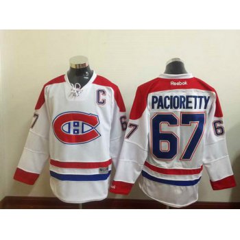 Men's Montreal Canadiens #67 Max Pacioretty Reebok White 2015-16 Away Premier NHL Jersey
