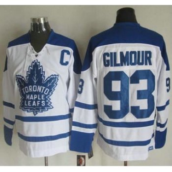 Men's Toronto Maple Leafs #93 Doug Gilmour 1998-99 White CCM Vintage Throwback Jersey