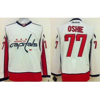 Men's Washington Capitals #77 T.J. Oshie White Away NHL Reebok Jersey