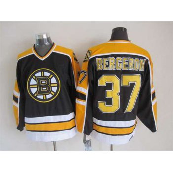 Men's Boston Bruins #37 Patrice Bergeron 1996-97 Black CCM Vintage Throwback Jersey