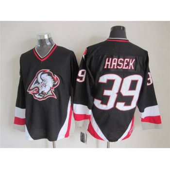 Men's Buffalo Sabres #39 Dominik Hasek 1996-97 Black CCM Vintage Throwback Jersey