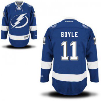 Men's Reebok Tampa Bay Lightning #11 Brian Boyle Royal Blue Home NHL Jersey