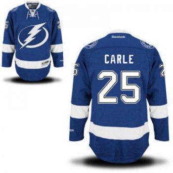 Men's Reebok Tampa Bay Lightning #25 Matthew Carle Premier Royal Blue Home NHL Jersey