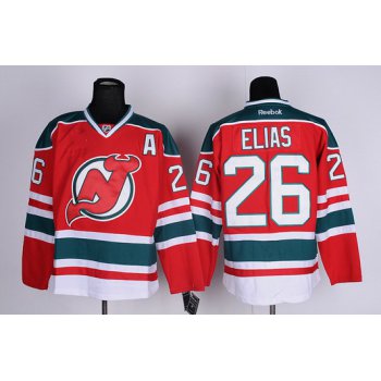 New Jersey Devils #26 Patrik Elias Red With Green Jersey