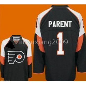 Philadelphia Flyers #1 Bernie Parent Black Jersey