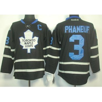 Toronto Maple Leafs #3 Dion Phaneuf Black Ice Jersey