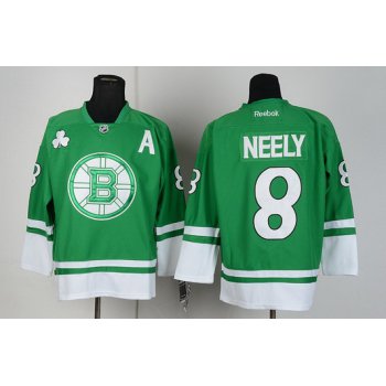 Boston Bruins #8 Cam Neely St. Patrick's Day Green Jersey