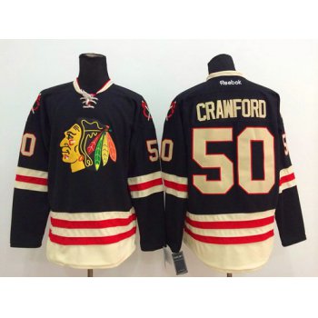 Chicago Blackhawks #50 Corey Crawford 2015 Winter Classic Black Jersey