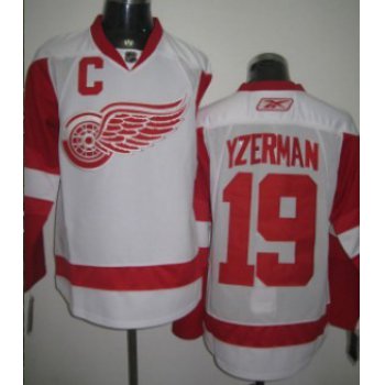 Detroit Red Wings #19 Steve Yzerman White Jersey