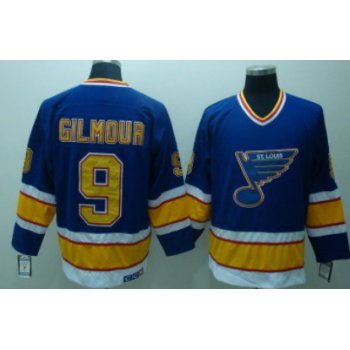 St. Louis Blues #9 Doug Gilmour Blue Throwback CCM Jersey