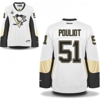 Women's Pittsburgh Penguins #51 Derrick Pouliot White Road 2017 Stanley Cup NHL Finals Patch Jersey
