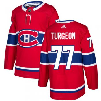 Adidas Canadiens #77 Pierre Turgeon Red Home Authentic Stitched NHL Jersey