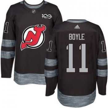 Adidas Devils #11 Brian Boyle Black 1917-2017 100th Anniversary Stitched NHL Jersey