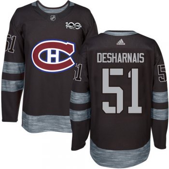 Canadiens #51 David Desharnais Black 1917-2017 100th Anniversary Stitched NHL Jersey