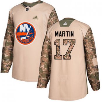 Adidas Islanders #17 Matt Martin Camo Authentic 2017 Veterans Day Stitched NHL Jersey