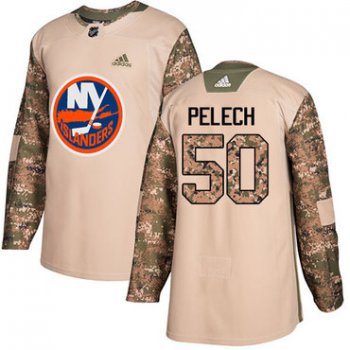 Adidas Islanders #50 Adam Pelech Camo Authentic 2017 Veterans Day Stitched NHL Jersey