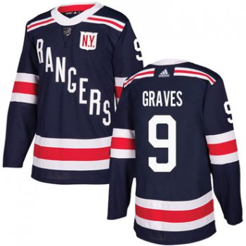 Adidas Rangers #9 Adam Graves Navy Blue Authentic 2018 Winter Classic Stitched NHL Jersey