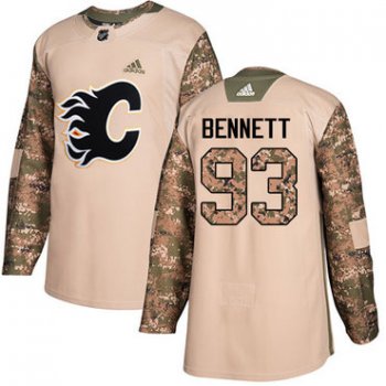 Adidas Flames #93 Sam Bennett Camo Authentic 2017 Veterans Day Stitched NHL Jersey