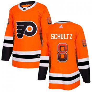 Men's Philadelphia Flyers #8 Dave Schultz Orange Drift Fashion Adidas Jersey