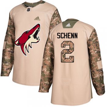 Adidas Coyotes #2 Luke Schenn Camo Authentic 2017 Veterans Day Stitched NHL Jersey