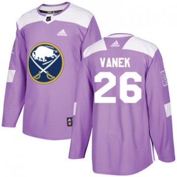 Adidas Sabres #26 Thomas Vanek Purple Authentic Fights Cancer Stitched NHL Jersey