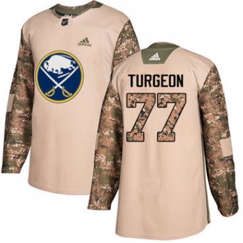 Adidas Sabres #77 Pierre Turgeon Camo Authentic 2017 Veterans Day Stitched NHL Jersey