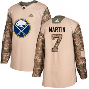 Adidas Sabres #7 Rick Martin Camo Authentic 2017 Veterans Day Stitched NHL Jersey