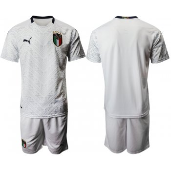 2021 Men Italy away blank white soccer jerseys