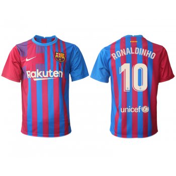 Men 2021-2022 Club Barcelona home aaa version red 10 Nike Soccer Jerseys