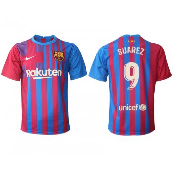 Men 2021-2022 Club Barcelona home aaa version red 9 Nike Soccer Jerseys1