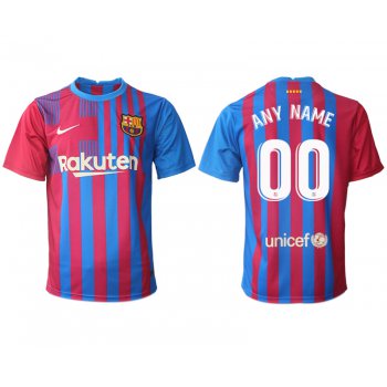 Men 2021-2022 Club Barcelona home aaa version red customized Nike Soccer Jerseys