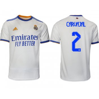 Men 2021-2022 Club Real Madrid home aaa version white 2 Soccer Jerseys