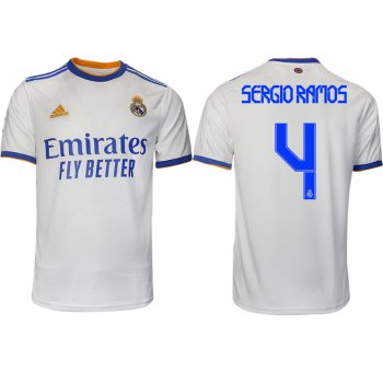 Men 2021-2022 Club Real Madrid home aaa version white 4 Soccer Jerseys
