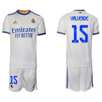 Men 2021-2022 Club Real Madrid home white 15 Soccer Jerseys