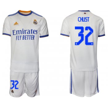 Men 2021-2022 Club Real Madrid home white 32 Soccer Jerseys
