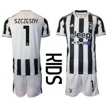 Youth 2021-2022 Club Juventus home white 1 Adidas Soccer Jersey