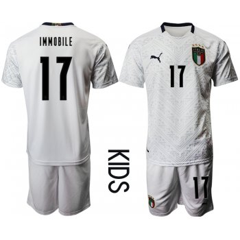 Youth 2021 European Cup Italy away white 17 Soccer Jersey