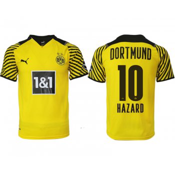 Men 2021-2022 Club Borussia Dortmund home yellow aaa version 10 Soccer Jersey
